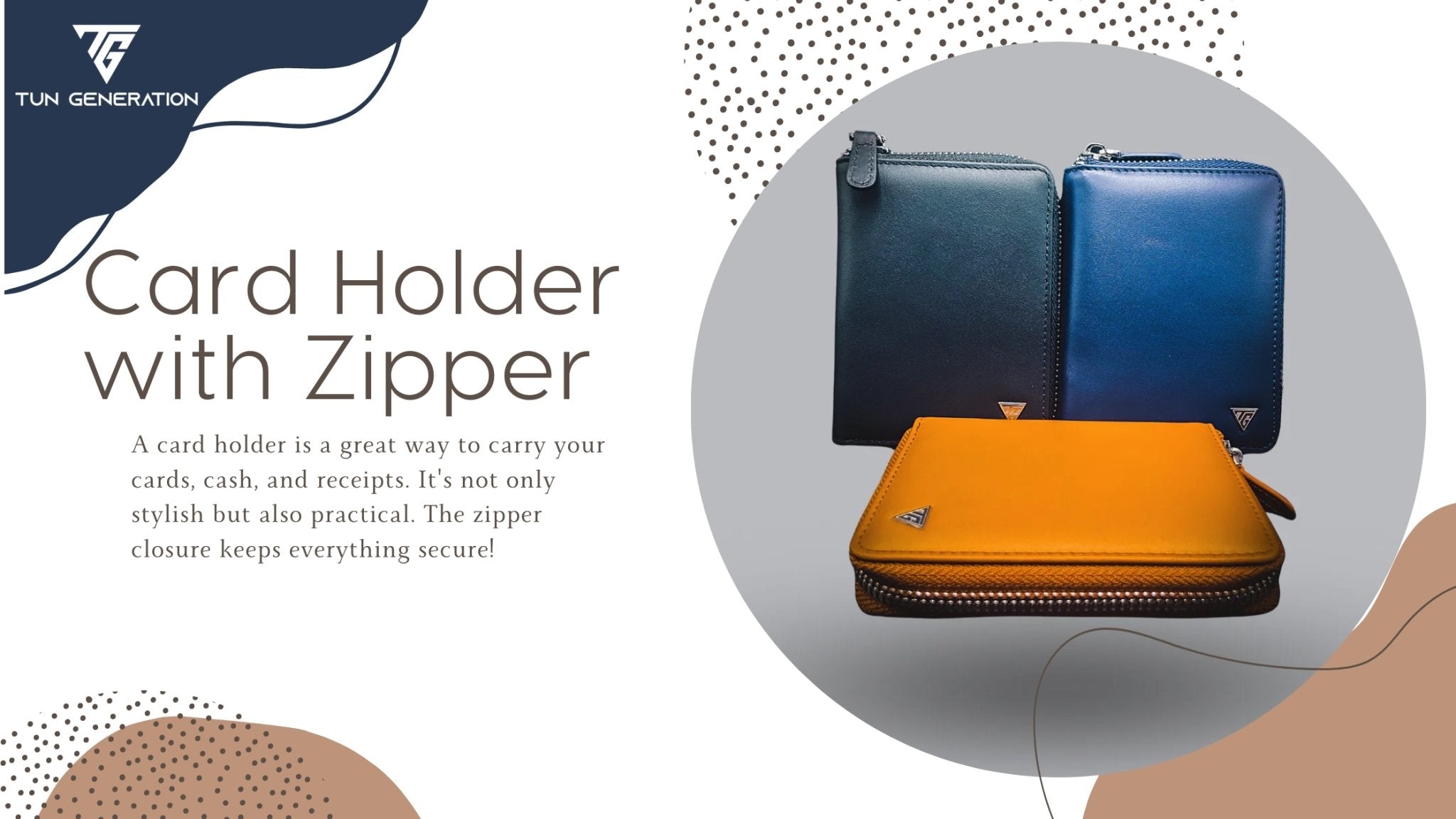 Never Lose Your Cards Again with a Card Holder with Zipper - Tun Generation